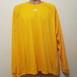 Adidas Climalite Size XL Long Sleeves Shirt Orange